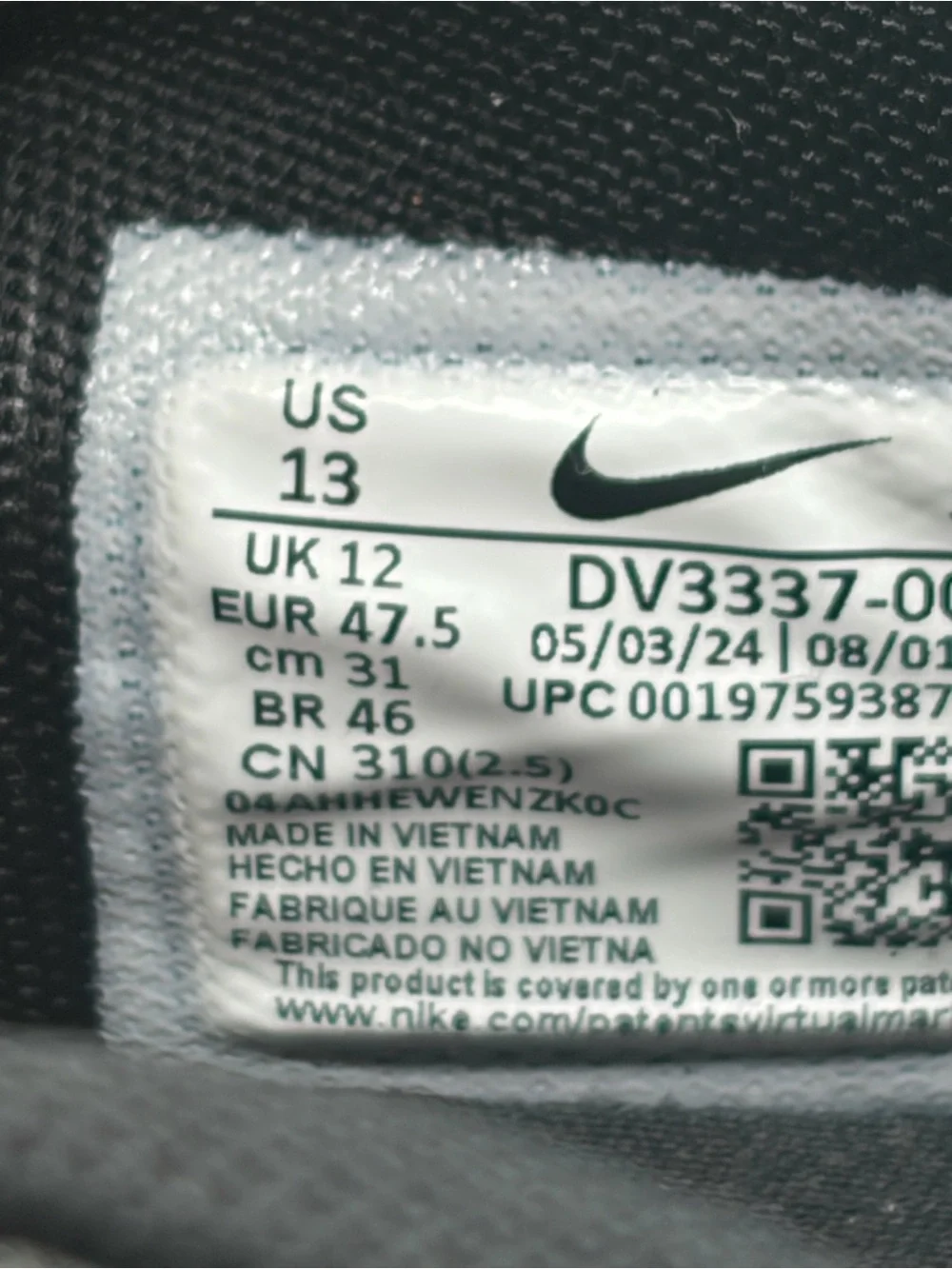 Nike Air Max Dn DV3337-001 Black White Size 13 New Running Shoe